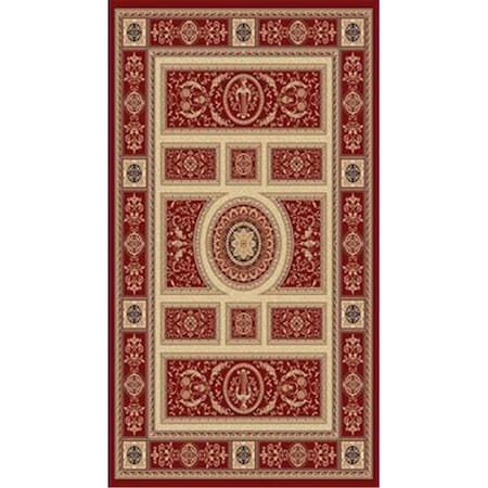 Blueprints Legacy Rectangular Rug, Red - 6 ft. 7 in. x 9 ft. 6 in. BL741481