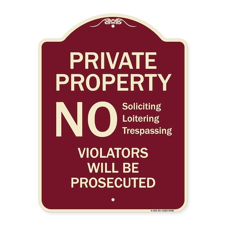 Signmission Burgundy, 18 Inch x 24 Inch, Heavy Gauge Aluminum A-DES-BU-1824-9946
