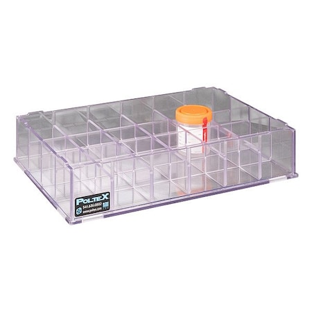 Poltex Urine Cup Organizer, Clear, 10 1/4 in L URIN24