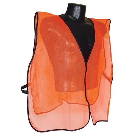 Radwear Radians Non-Rated Safety Vest, One-Size, Polyester, Green/Orange/Silver, Hook-and-Loop SVO