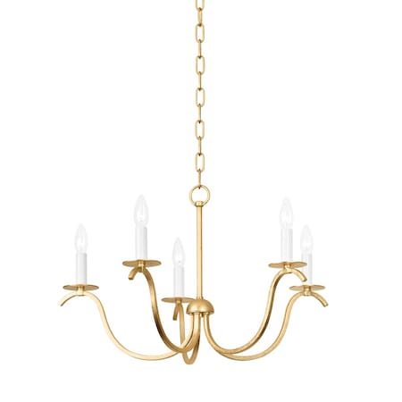 Mitzi Jaclin 5 Light Chandelier 12.5 In. Gold Leaf H809805-GL