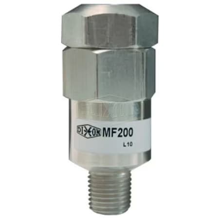Dixon Mini In-Line Filter, 1/4 in Port, 200 psi Pressure Range, 17 SCFM Flow Rate, 5 Micron, 175DegF MF200