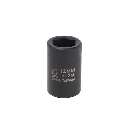 Sunex 3/8 in Drive 12Mm Impact Socket 312M