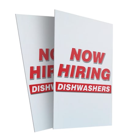 Signmission Dishwashers, Plastic Signs Only 24 Inch x 36 Inch, Corrugated Plastic, 2PK CSB-2436-2PACK-DISHWASHERS