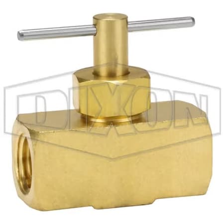 Dixon Needle Valve, 1/4 in, FNPT, Brass Body NV4F