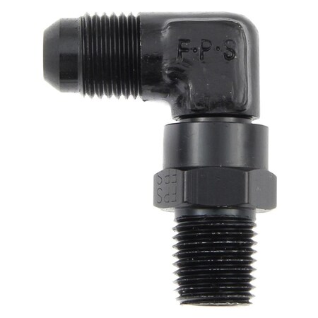 Geared2Golf 499110-BL -10 AN x 0.5 in. MPT 90 deg Swivel Adapter - Black GE3623632