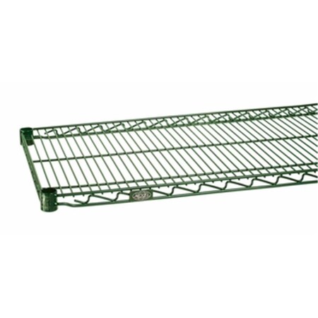 Nexel 24 x 60 in. Standard Wire Shelf, PolyGreen S2460G