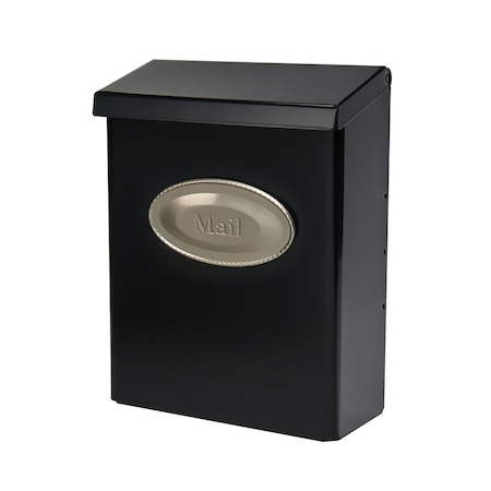 Solar Group Architectural Mailboxes Designer Classic Galvanized Steel Wall Mount Black Mailbox DVK000AM