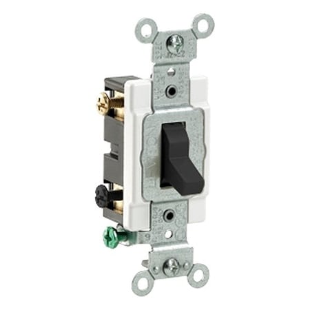 Leviton Toggle Double-Pole 20A Heavy Duty Black CS220-2E