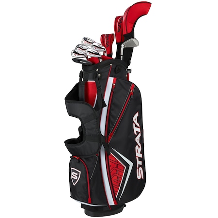 Callaway Strata Plus 14 Piece Men's Complete Set, Right Hand/Red/Men's Flex 4PKR190714067