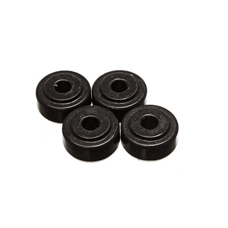 Energy Suspension Shock Absorber Mount Bushing, Black; Polyurethane; Includes Four Grommets For Shock Tower Bayonet 9.8101G
