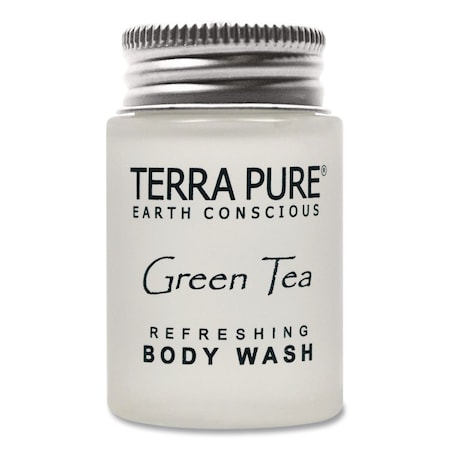 Diversified Hospitality Solutions Terra Pure Body Wash Jam Jar, Green Tea Lemongrass, 1 oz Jar, 300PK TP04W100
