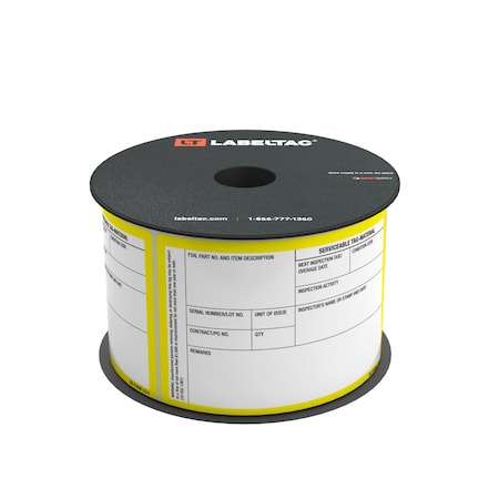 Labeltac Military Condition Tags 3in x 5in, 200 labels per roll Form, DD1574, Yellow LT35MCT01