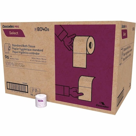 Cascades Pro Select Standard Bath Tissue 4in X, PK96 B040