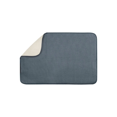 Idesign Drying Mat IDry 24in L X 18in W X 0.5in H Microfiber Pewter 41141