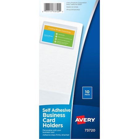 Avery Dennison Holder, Label, F/BusinessCard, PK10 73720
