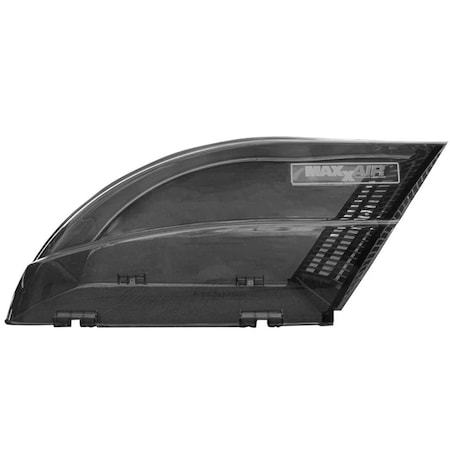 Maxxair Vent Exterior Mount, Dome Type Ventilation Cover, Vented On One Side, Smoke, Polyethylene 00-955003