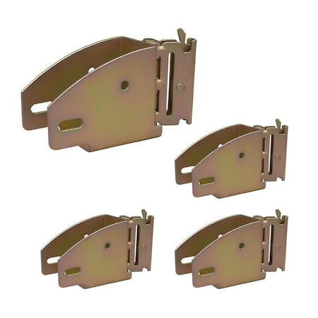 Mytee Products E-Track Wood Beam Socket Shelf Brackets for 2x4 & 2x6 with Rotating Hinge, 4PK ETKW-Sx4