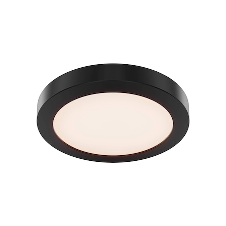 Dals Lighting Radiance 9'' Round 5CCT Metal Flush Mount, Black FMM09-CC-BK
