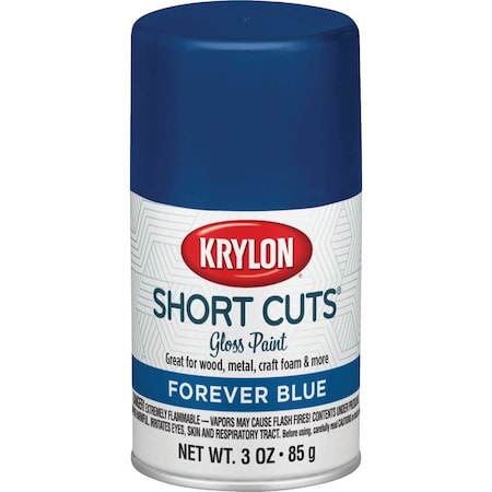 Krylon Short Cuts 3 Oz. High-Gloss Enamel Spray Paint Forever Blue SCS-073