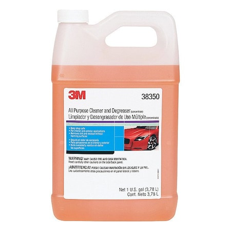 3M All Purpose Cleaner and Degreaser, 1 gal Bottle, Solvent Based, Nonflammable, Chlorinated, 38350 38350