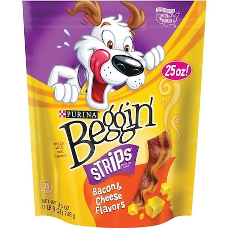 Purina Dog Treat, Bacon, Cheese, 25 oz Pack 3810012508
