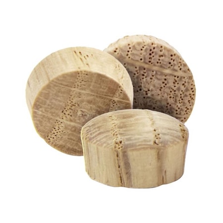 Richelieu Round Oak Head Plug 1/2 in. D X .5 in. L Natural, 25PK R77207