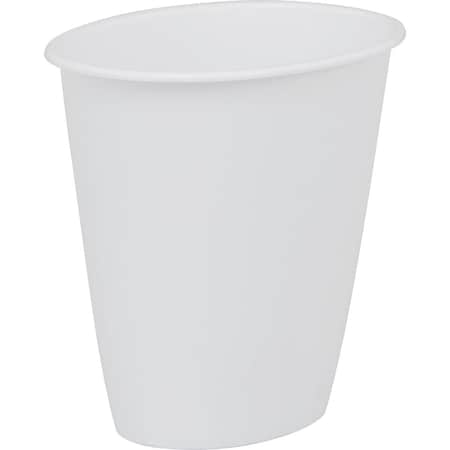 Sterilite 1.5 Gal. White Oval Vanity Wastebasket 10118012