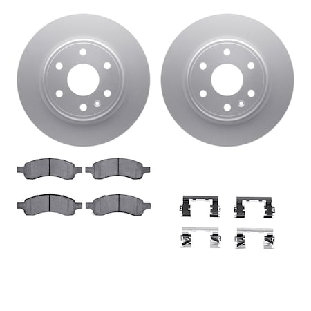Dynamic Friction Co DFC GEOSPEC Coated Rotors with 5000 Brake Pads - Ceramic and Hardware 4512-48135