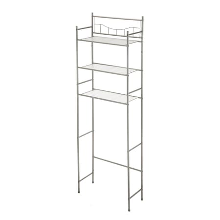 Mainstays 3-Shelf Over-The-Toilet Bathroom Space Saver in Satin Nickel 750123914M