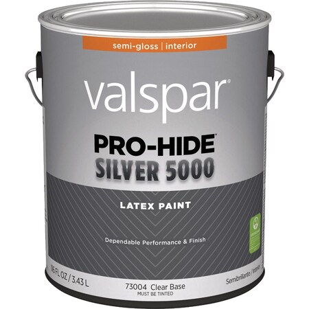 Valspar Pro-Hide Silver 5000 Latex Semi-Gloss Interior Wall Paint Clear Base 1 Gal. 028.0073004.007