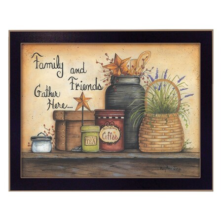 Homeroots Family and Friends 1 Black Framed Print Wall Art 405278