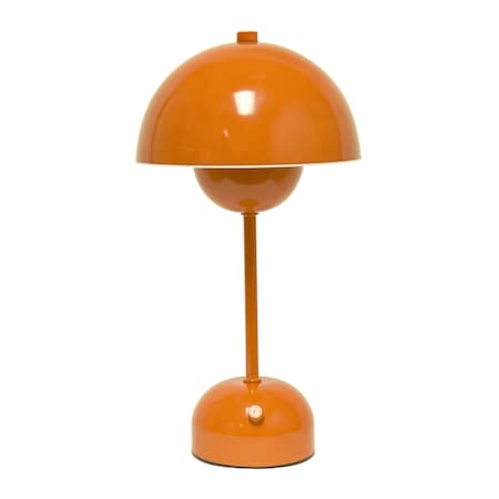 Homeroots 12" Orange Metal Table Lamp 646273