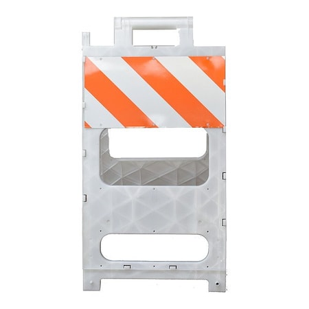 Plastx TrafficBarricade, White, 24-1/2inW 97-01-501