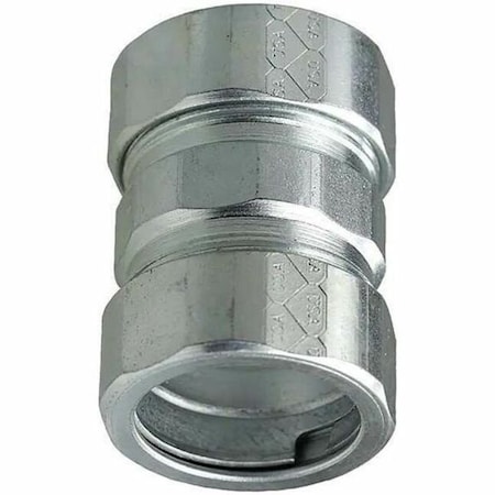 Dottie Conduit Fitting Coupling, 3/4 in, Threadless, Steel, Zinc Plated NTC75