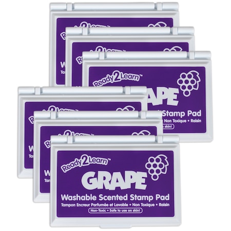 Ready 2 Learn Washable Stamp Pad, Grape Scented, Purple, 6PK CE10081