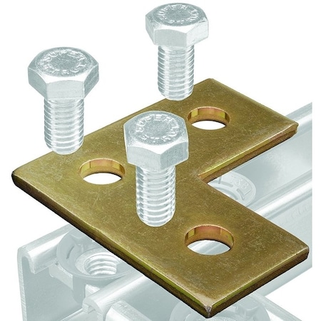 Superstrut 200 Right Angle Corner Bracket, Steel, Gold, Galvanized ZAB219-10