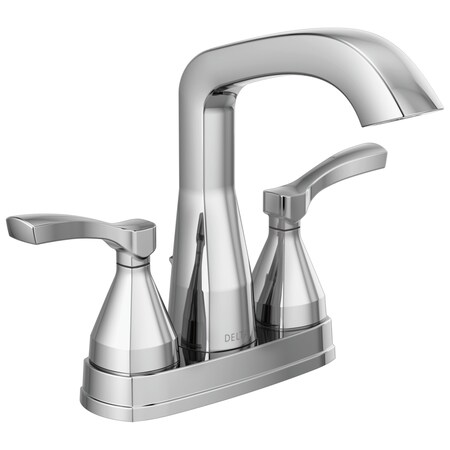 Delta Stryke Two Handle Centerset Bathroom Faucet, 5.94 in, Lumicoat Chrome 25776-PR-MPU-DST