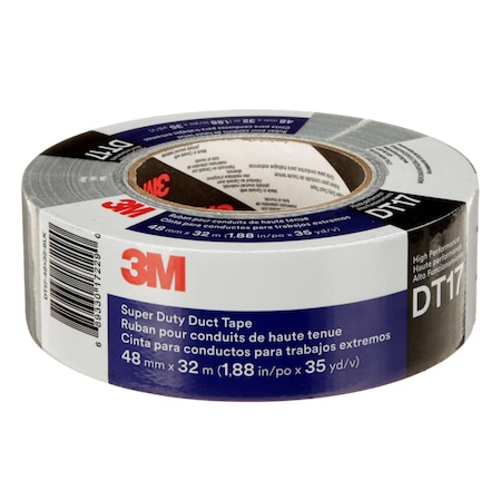3M Duct Tape, Black, 35 yd L, 1-7/8 in W DT17