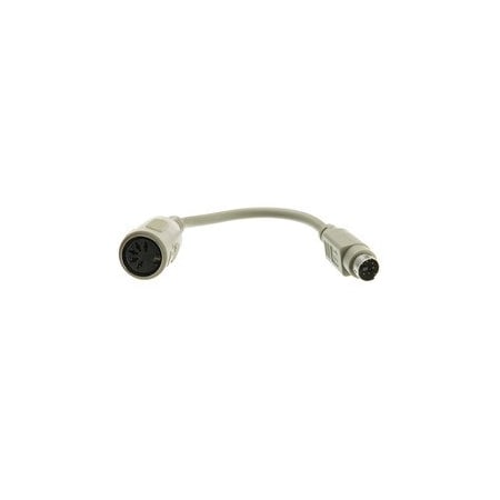 Cable Wholesale AT to PS/2 Keyboard Adapter, Din5 (AT) Female to MiniDin6 (PS/2) Male, 6 inch 10I5-013HF
