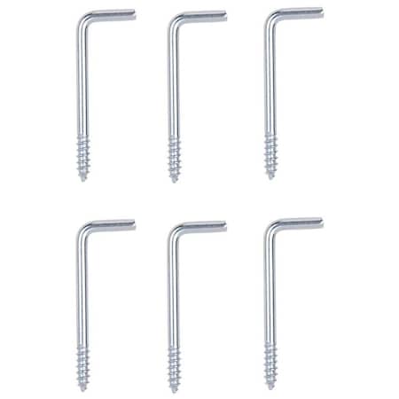 Prosource Screw Hook, 9/16 in Opening, 3.8 mm Thread, 1-7/8 in L, Steel, Zinc LR-398-PS