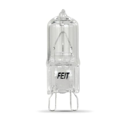 Feit Electric BPQ25G9 Halogen Bulb, 25 W, G9 Lamp Base, JCD T4 Lamp, 3000 K Color Temp, 2000 hr Average Life BPQ25/G9/RP