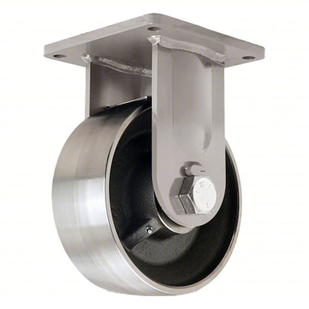 Hamilton Plate Caster, Rigid, Steel, 13"H R-ZFMD-104FST