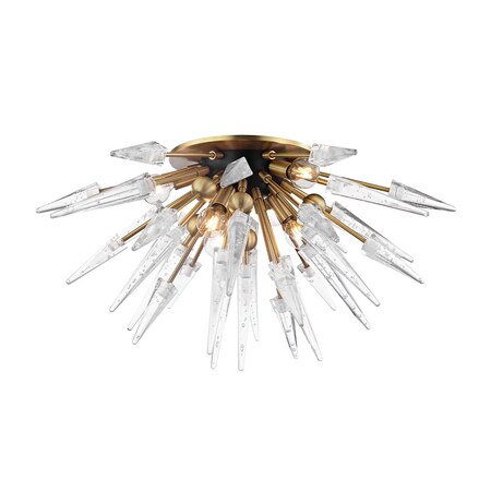 Hudson Valley Lighting Sparta 6 Light Semi Flush 28 In. Aged Brass 9028-AGB