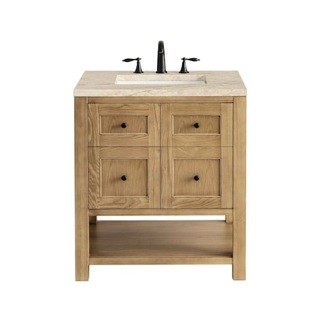 James Martin Vanities Breckenridge 30" Single Vanity, Light Natural Oak, w/ 3 CM Tajnar Eclos Top 330-V30-LNO-3TJR