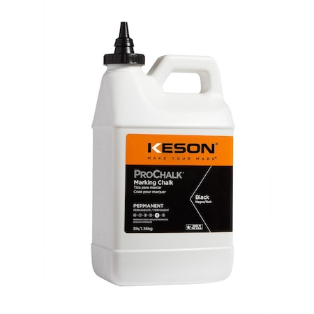 Keson Marking Chalk, Black, Permanent, 3 lb PM103BLACK