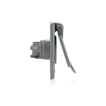 Leviton Industrial Grade Flanged Outlet 15 Amp, 125 Volt 4715-CWP
