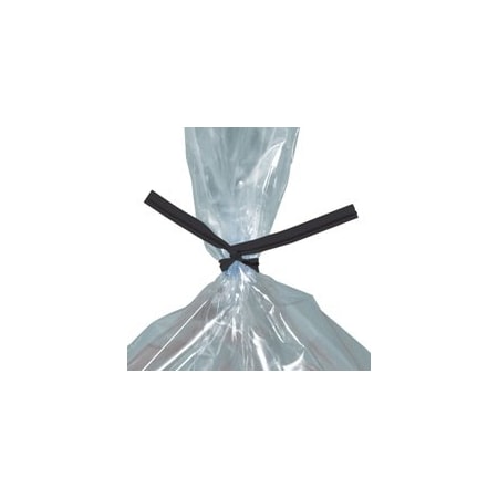 Bubblefast 2000-8 x 5/32'' Black Plastic Twist Ties, 2000PK BFPLT8K
