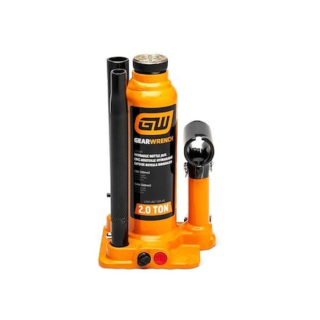 Gearwrench Hydraulic Bottle Jack, 2 ton GWHBJ2T