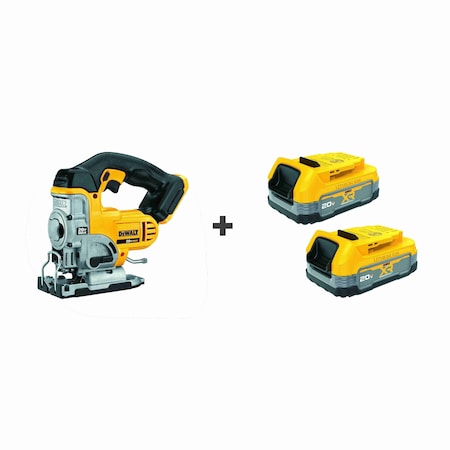 Dewalt Cordless Top Handle Jig Saw 20V DCS331B/DCBP034-2